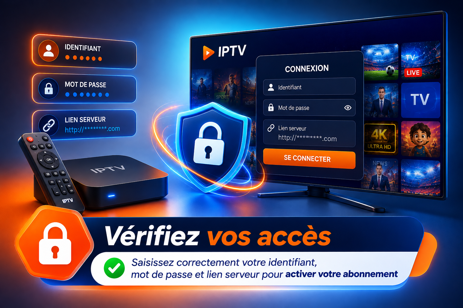 vérifier accès IPTV