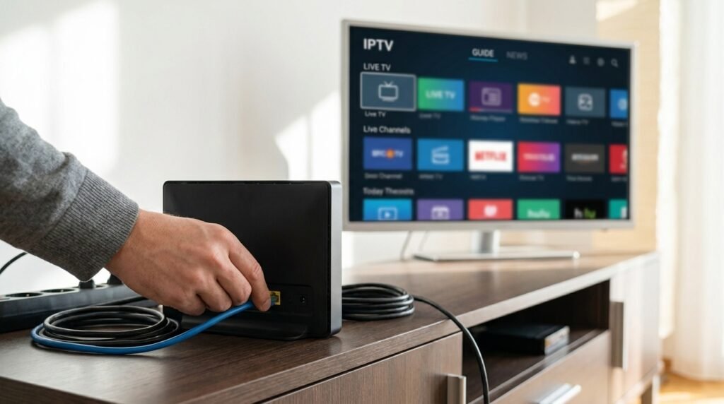 Connexion Ethernet pour installer IPTV Livebox 4 sans coupure