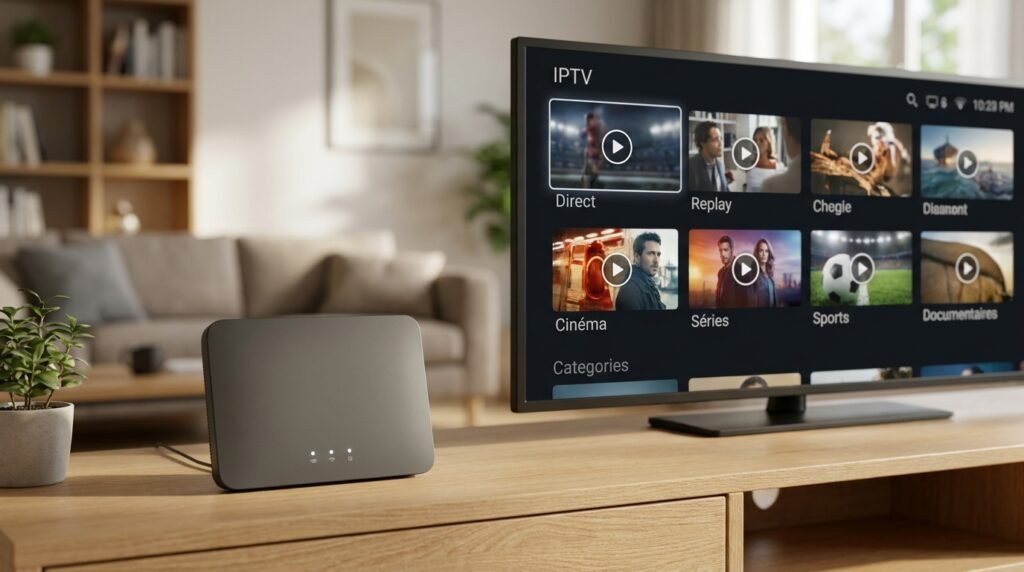 Réseau Wi-Fi domestique optimisé pour supporter un partage abonnement IPTV multi-écrans sans ralentissement