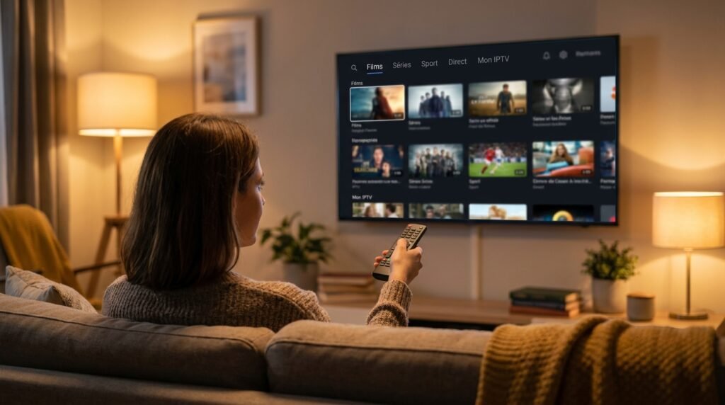 Regarder IPTV sur TV grâce à un stick TV installé dans le salon