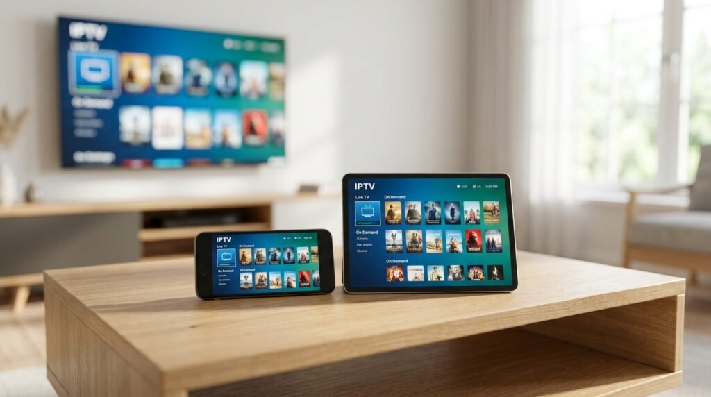 Test de stabilité d'un partage abonnement IPTV sur smartphone et tablette connectés en même temps