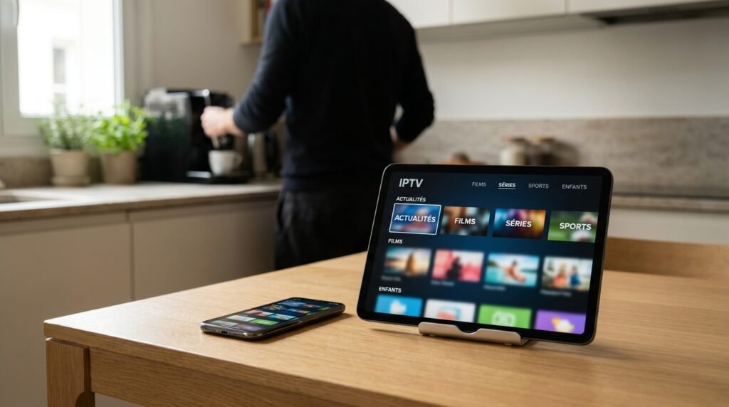 Abonnement iptv annuel utilisé sur smartphone et tablette au quotidien